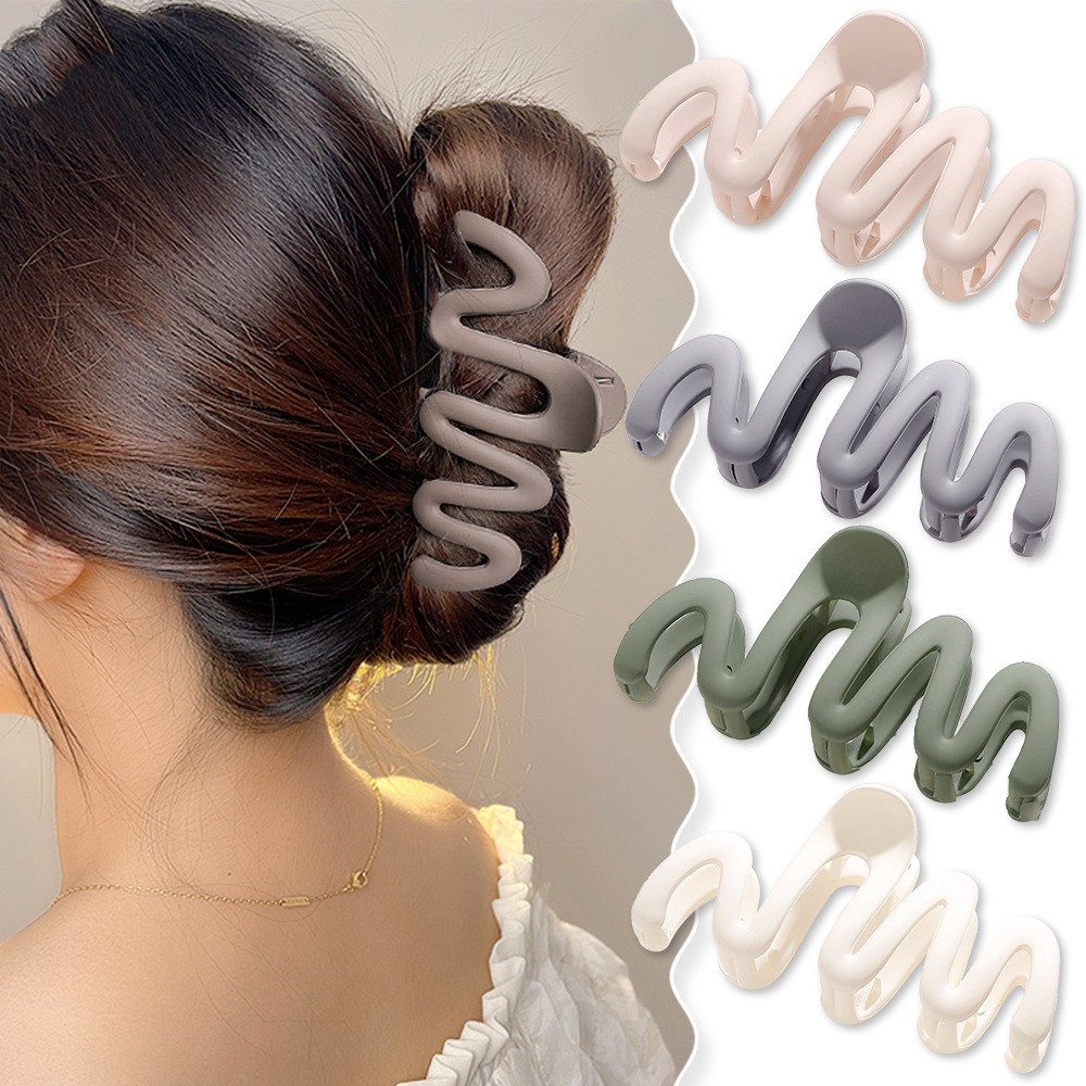 Hair Claw Clip Set - New Fashion Large Frosted Color Geometry