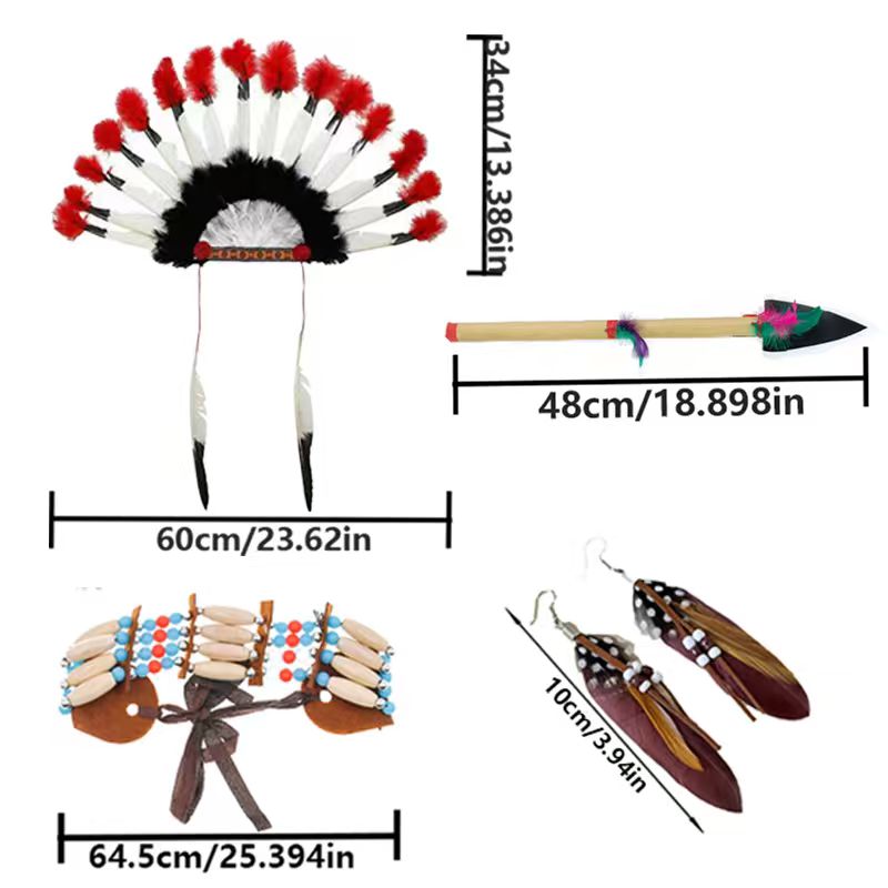 Women Accessories India - PESENAR Native Indian Costume Accessories Set,