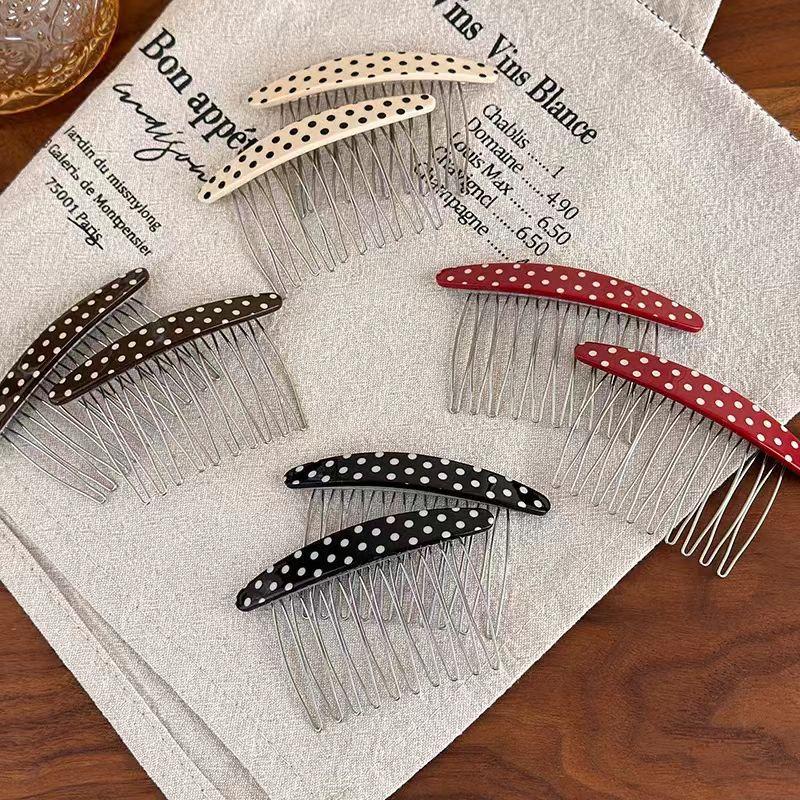 Women Accessories Sale - Hot Sale Polka Dot Hair Combs