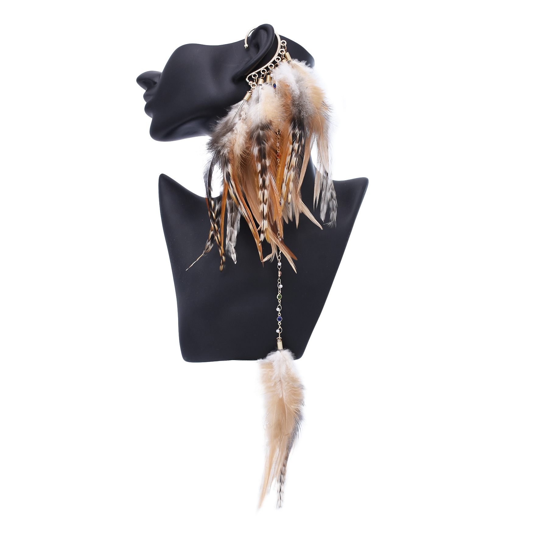 Women Accessories India - Bohemian Ethnic Style Feather Drop Earrings