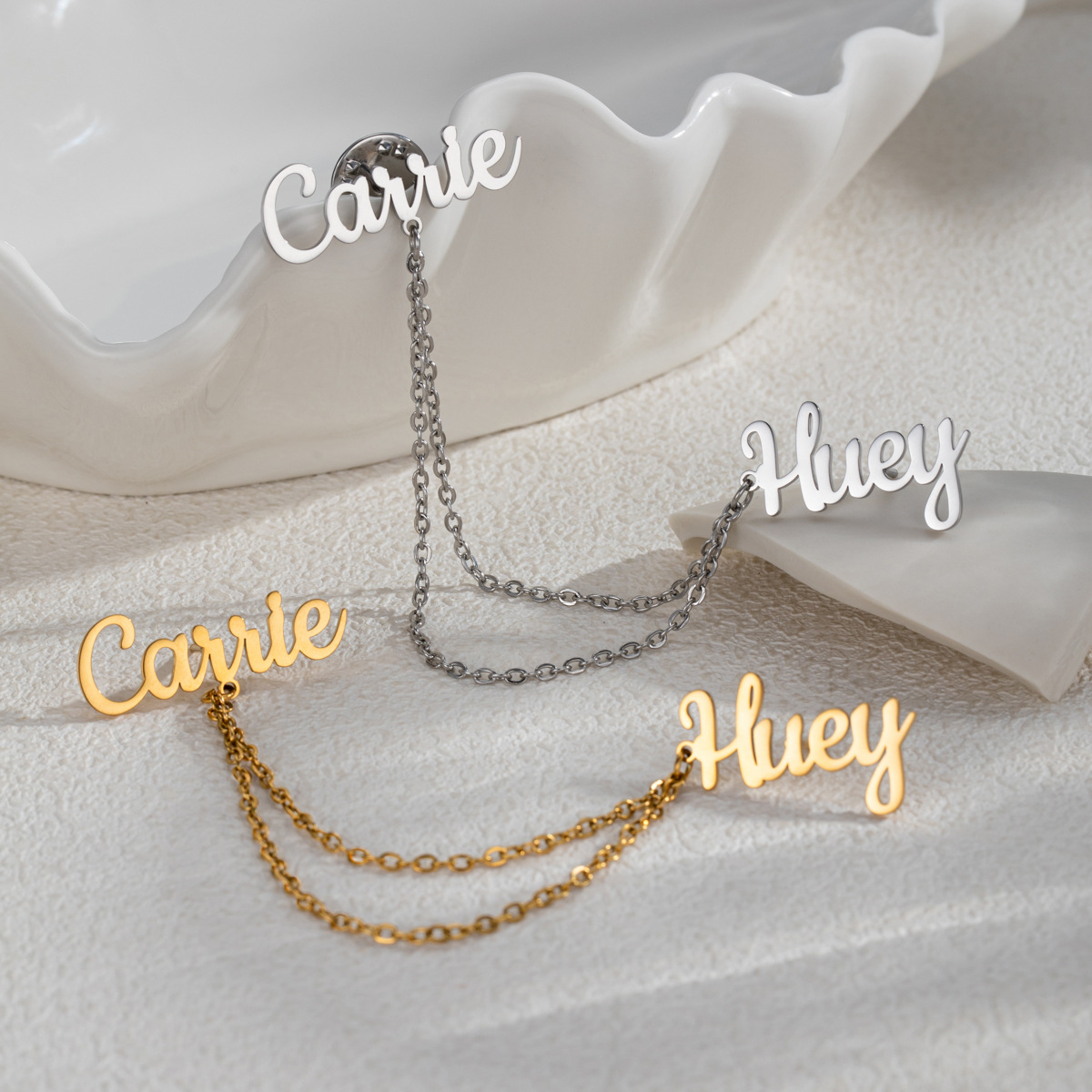 Women Accessories Name - Fashion 2 Names DIY Customized Pins