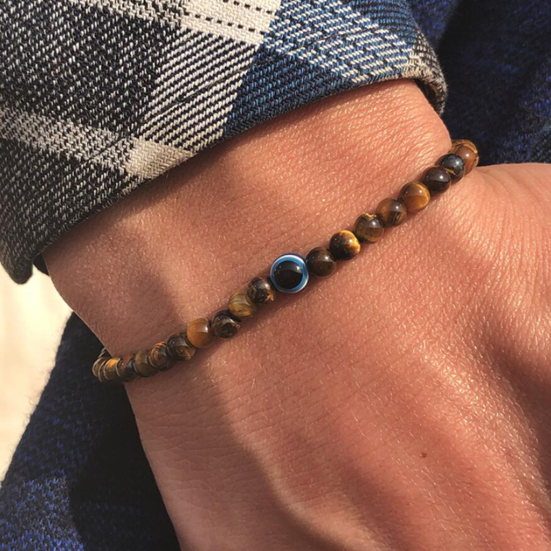 Evil Eye Bracelet - Minimalist Motorbike Bracelet Men Turkey Evil