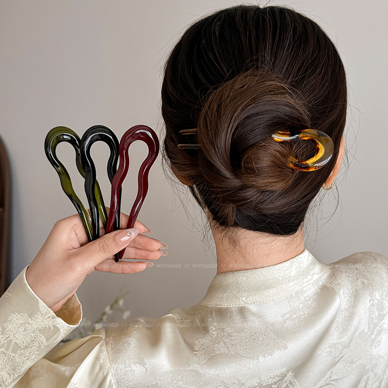 Women'S Accessories H&M - 2026 U-Shaped Hair Fork Fashion Tortoiseshell
