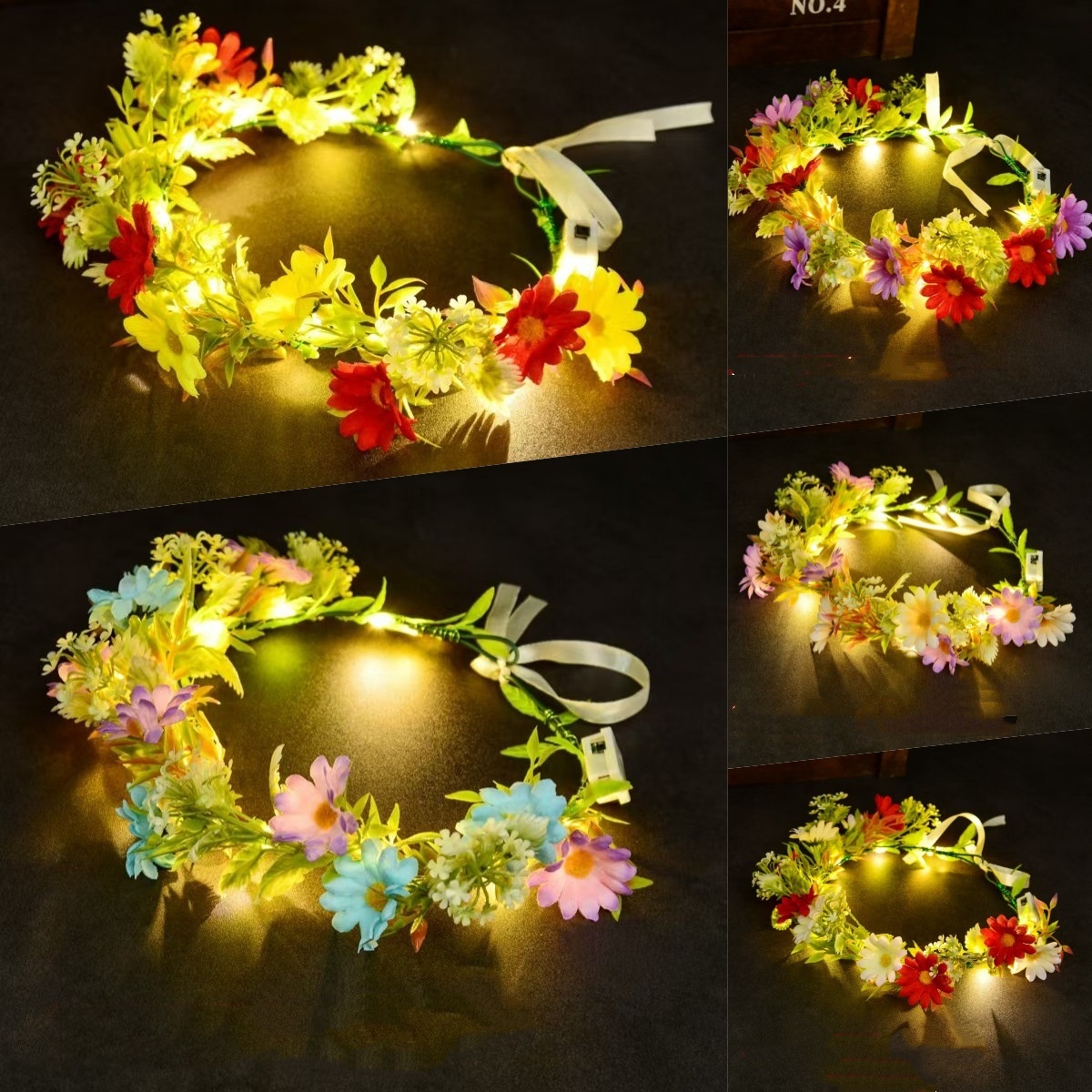 Women Accessories Photos - LED Light Up Flower Crown Headband