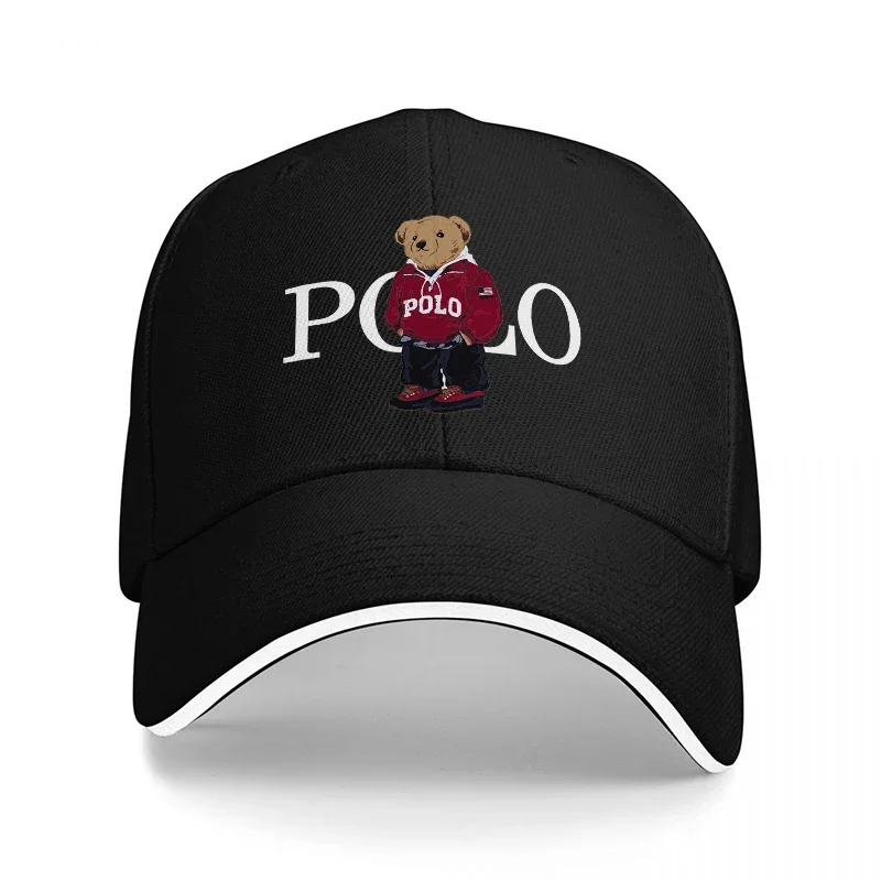 Women Accessories Logo Design - New BEAR LOGO BLACK BASEBALL CAP