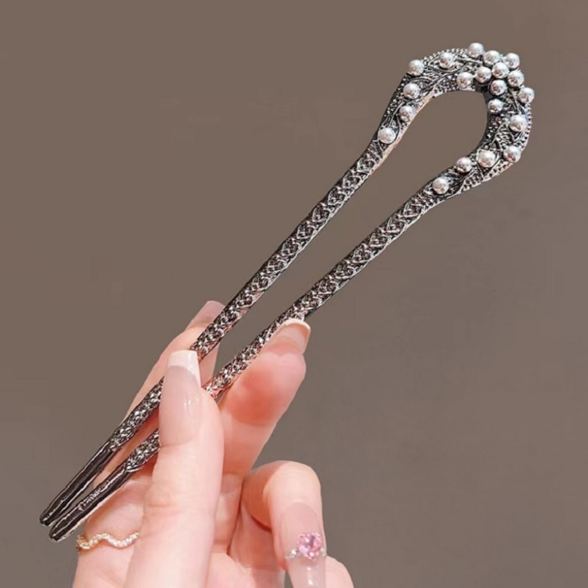 Women Accessories Shop - New Pearl U Shaped Hairpin For
