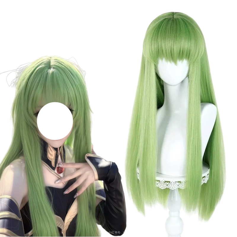Women'S Accessories List - Anime CC Cosplay Green Wig Long