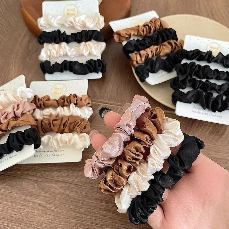 Accessories Brand For Women - 3PCS/Lot Luxury Brand Solid Color Satin