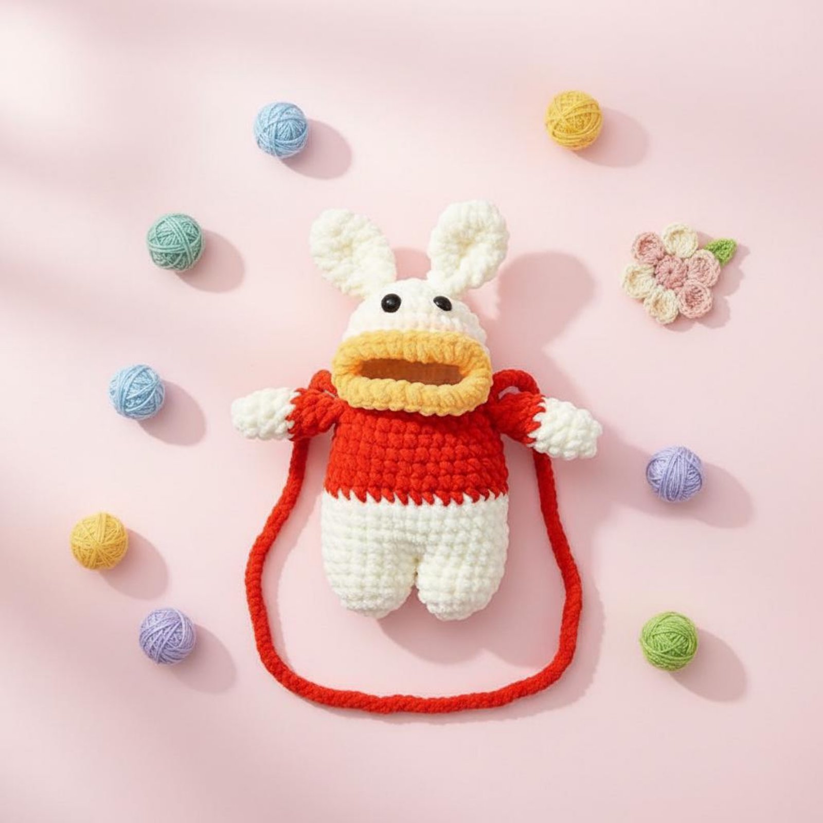 Women Accessories Shop - Crochet Frog Phone Bag Crocheted Handmade