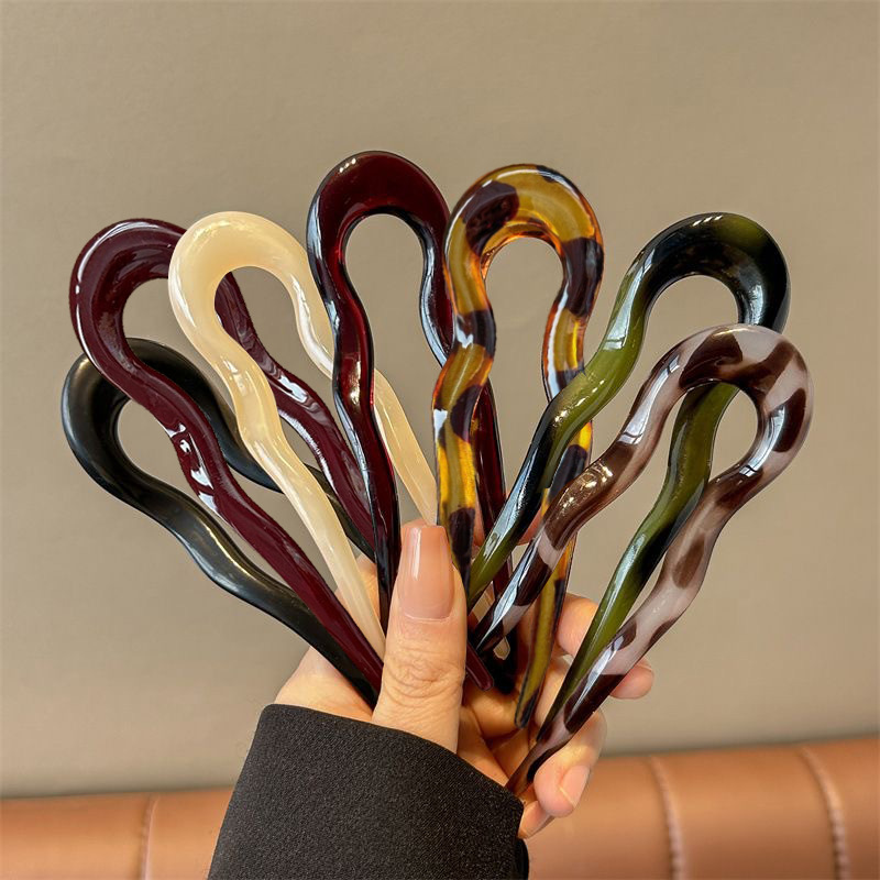 Women'S Accessories H&M - Elegant Acrylic U-shaped Hairpin for Women,