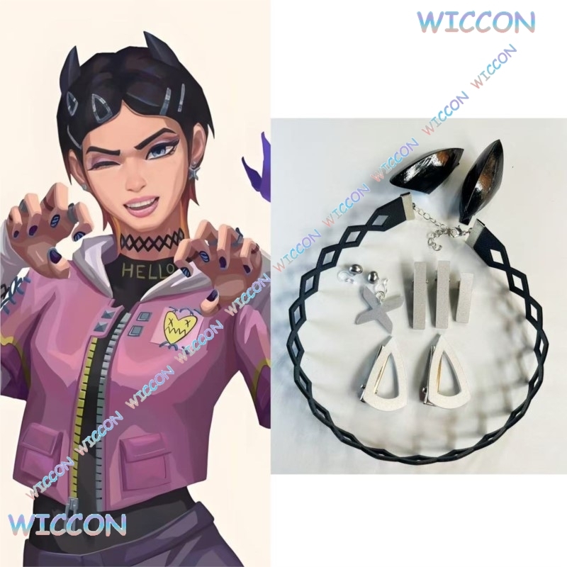 Women'S Accessories List - Valorant Clove Clip Collar Butterfly Earrings