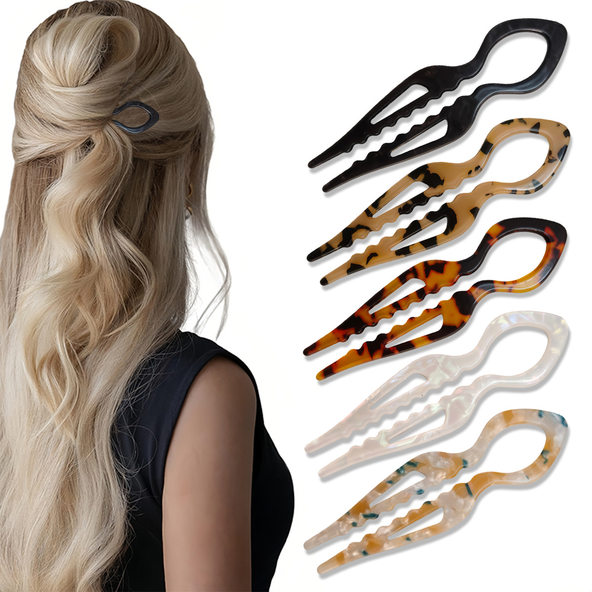 U-Shaped Hair Sticks Tortoises - đánh giá và giá Women Accessories Shop