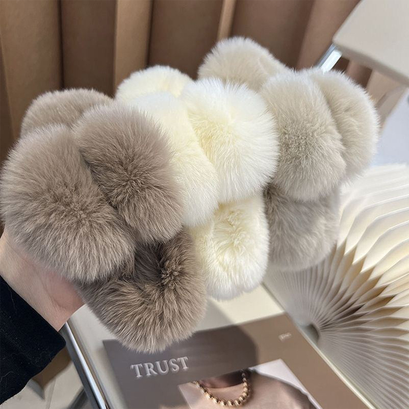 Winter Faux Fur Hair Claw Rabb - đánh giá và giá Hair Claw Clip Set