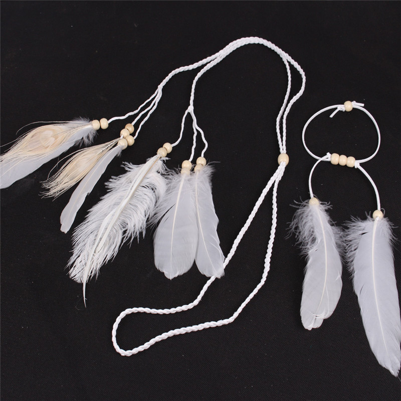 Ấn Độ Trắng Lông Vũ Đầu Mũ Đội - đánh giá và giá Women Accessories India