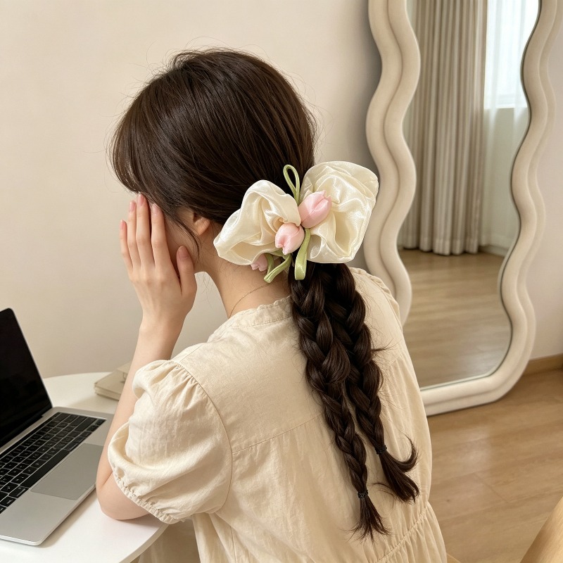Korean Tulip Elastic Scrunchie - đánh giá và giá Women Accessories Photos