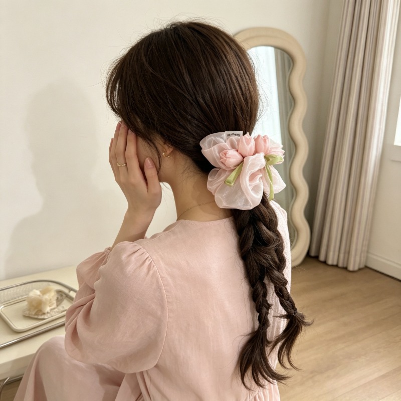 Korean Tulip Elastic Scrunchie - đánh giá và giá Women Accessories Photos