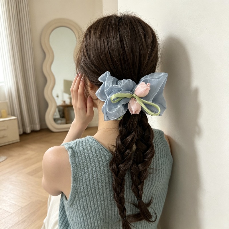 Korean Tulip Elastic Scrunchie - đánh giá và giá Women Accessories Photos