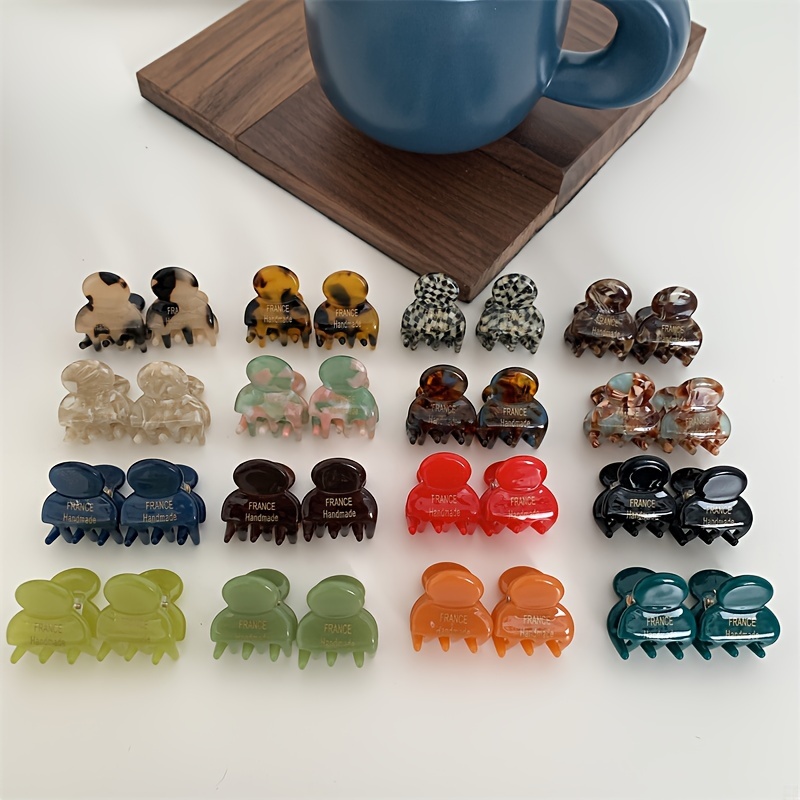2pcs/set Mini Acetate Hair Cla - đánh giá và giá Hair Claw Clip Set
