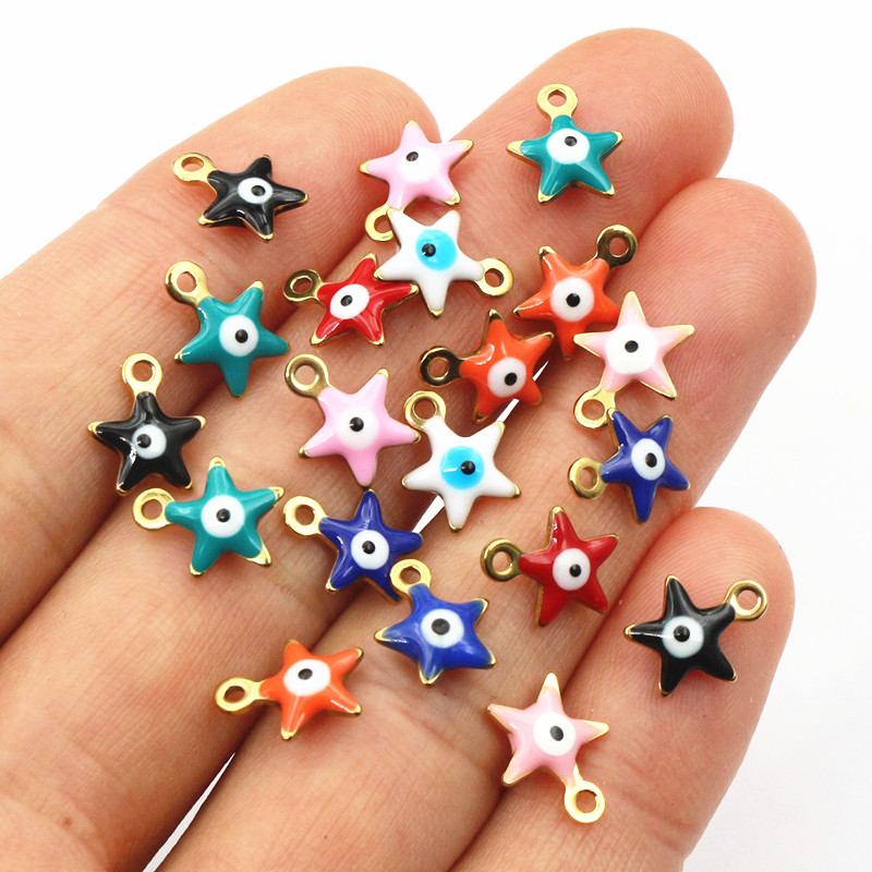 20pcs 10x8.5mm Men ác mắt Sao  - đánh giá và giá Evil Eye Bracelet
