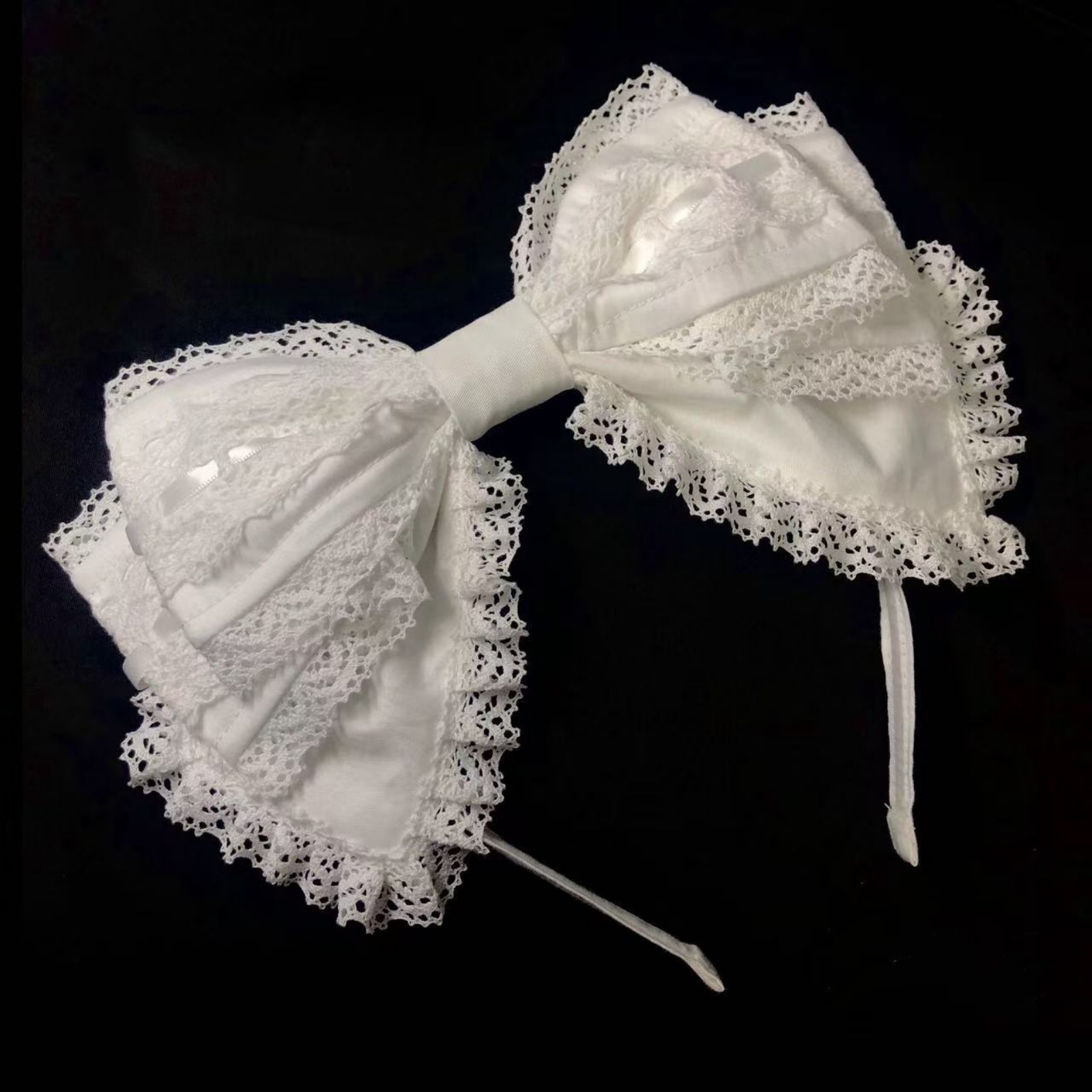 1Pc White Bow Lace Headband, S - đánh giá và giá Women Accessories Photos