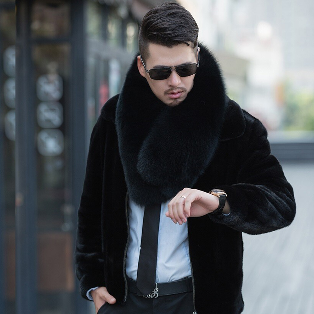 Genuine Fox Fur Scarf Winter A - đánh giá và giá Women Accessories Sale