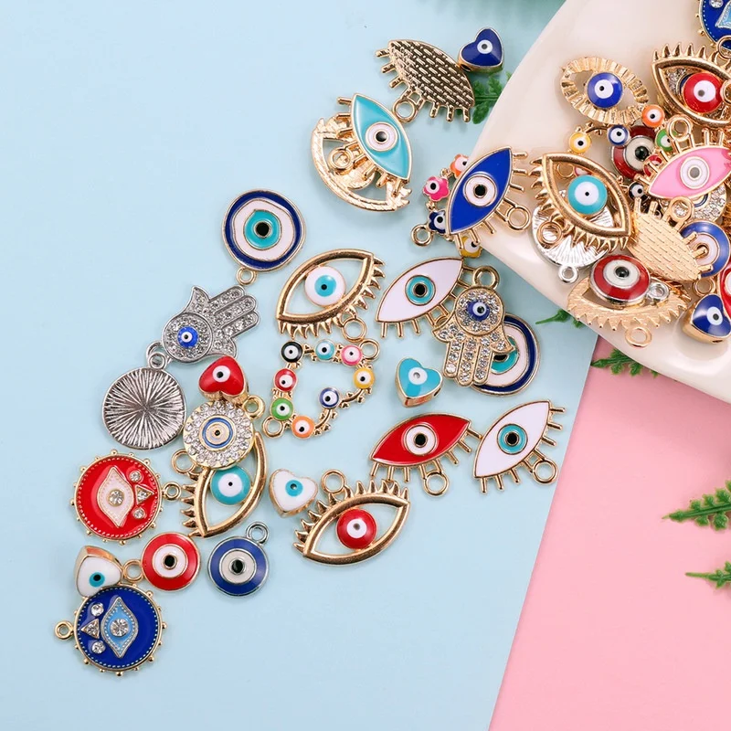 30pcs Mix Alloy Colored Enamel - đánh giá và giá Evil Eye Bracelet