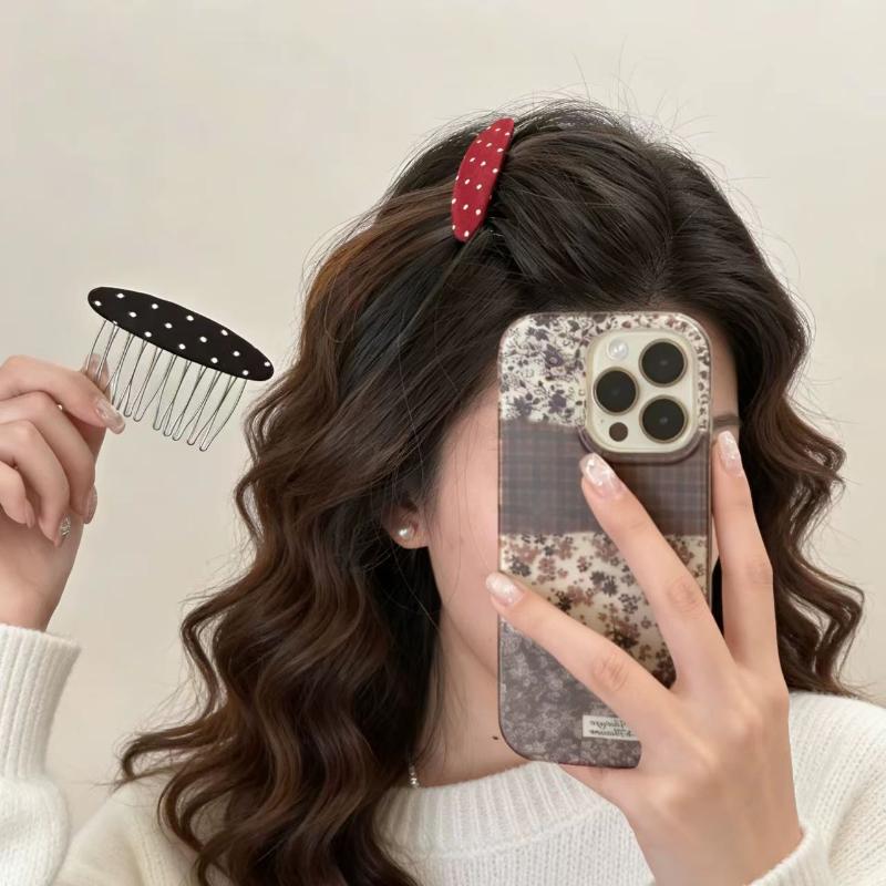 Hot Sale Polka Dot Hair Combs  - đánh giá và giá Women Accessories Sale