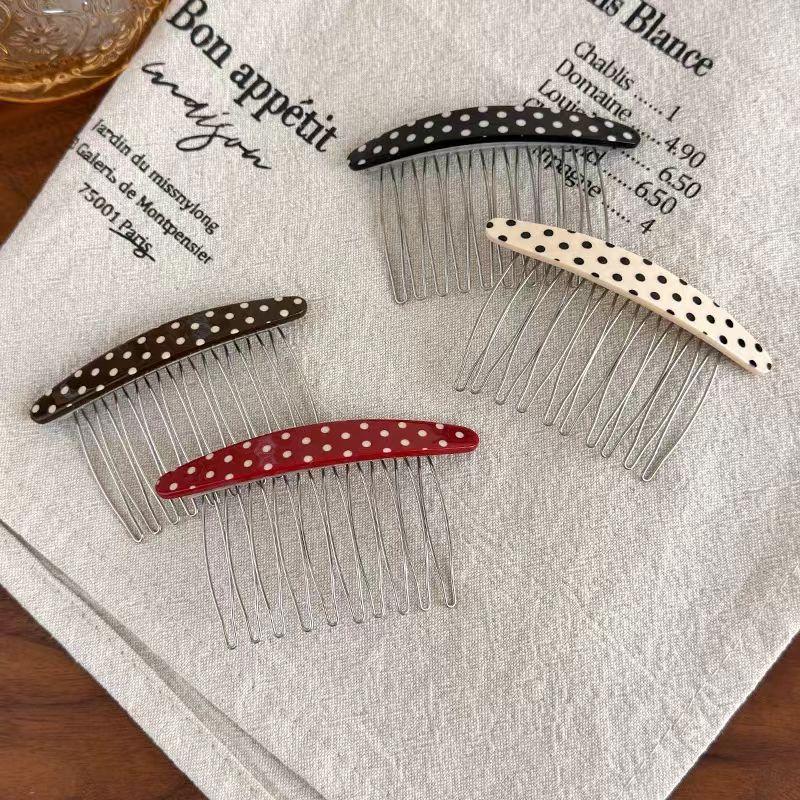 Hot Sale Polka Dot Hair Combs  - đánh giá và giá Women Accessories Sale