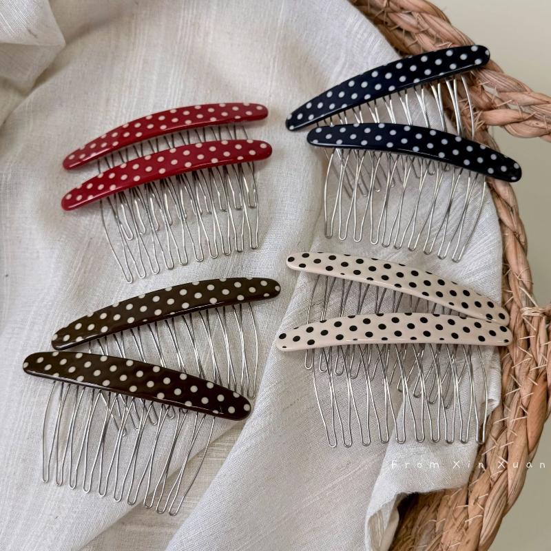 Hot Sale Polka Dot Hair Combs  - đánh giá và giá Women Accessories Sale