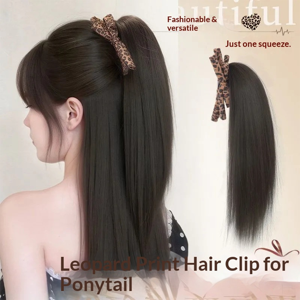 Leopard Print Bow Fountain Cla - đánh giá và giá Hair Claw Clip Set