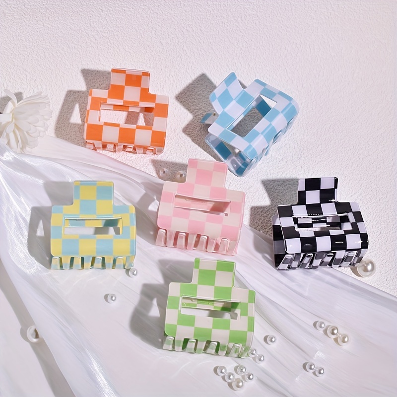 1 set of women's plaid hollowa - đánh giá và giá Hair Claw Clip Set