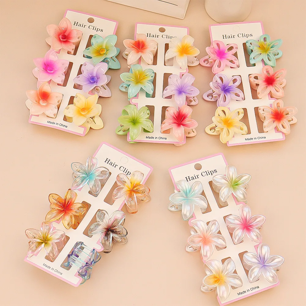 6Pcs Fashion Colorful Transpar - đánh giá và giá Hair Claw Clip Set