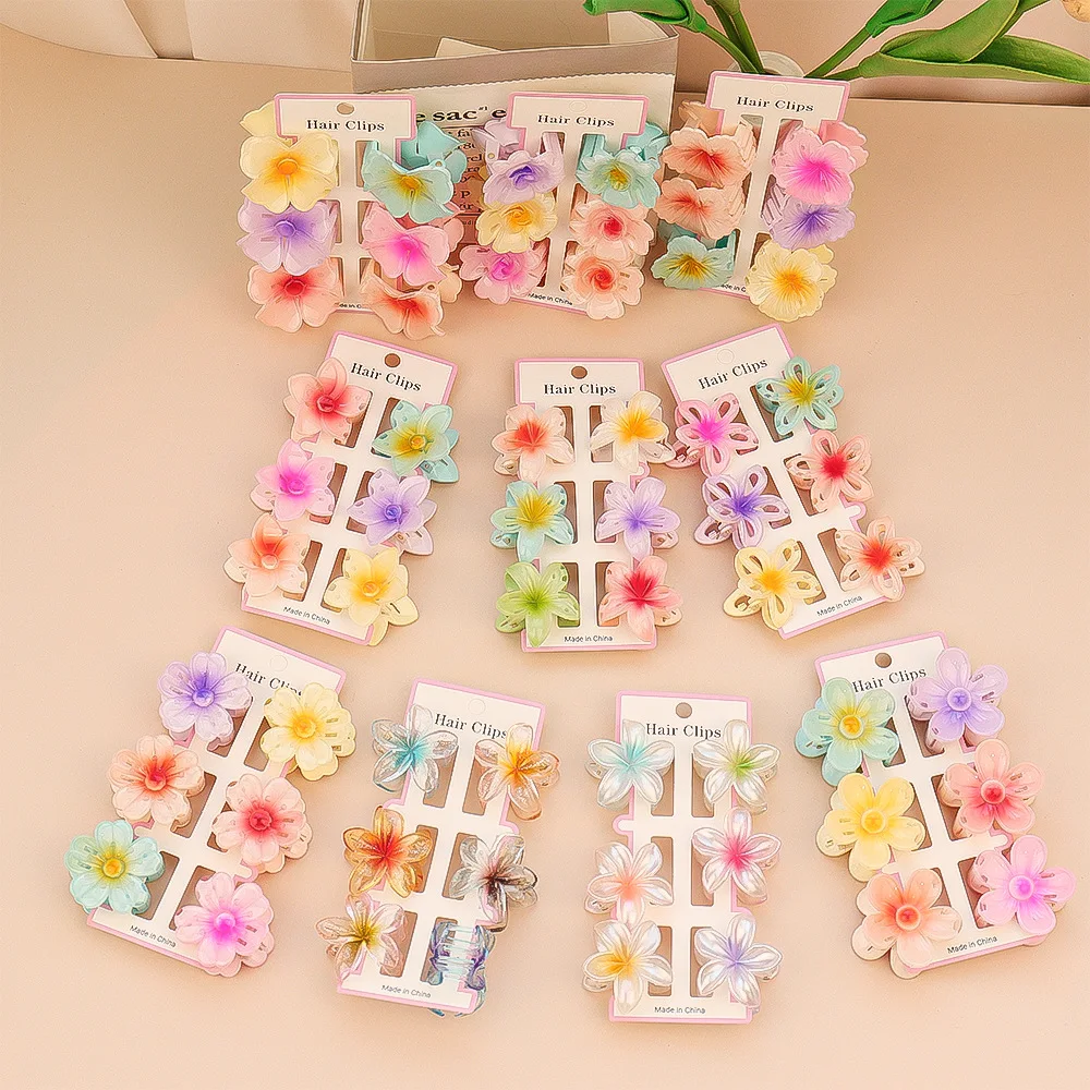6Pcs Fashion Colorful Transpar - đánh giá và giá Hair Claw Clip Set