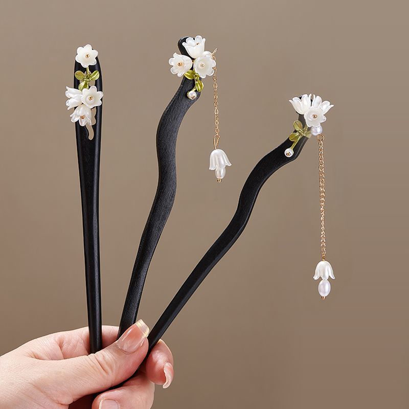 Wooden Flower Hairpin Vintage  - đánh giá và giá Women Accessories Shop