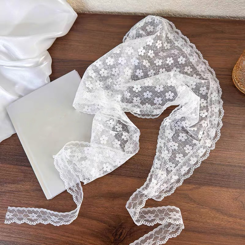 White Woven Floral Lace Hair S - đánh giá và giá Women Accessories Photos