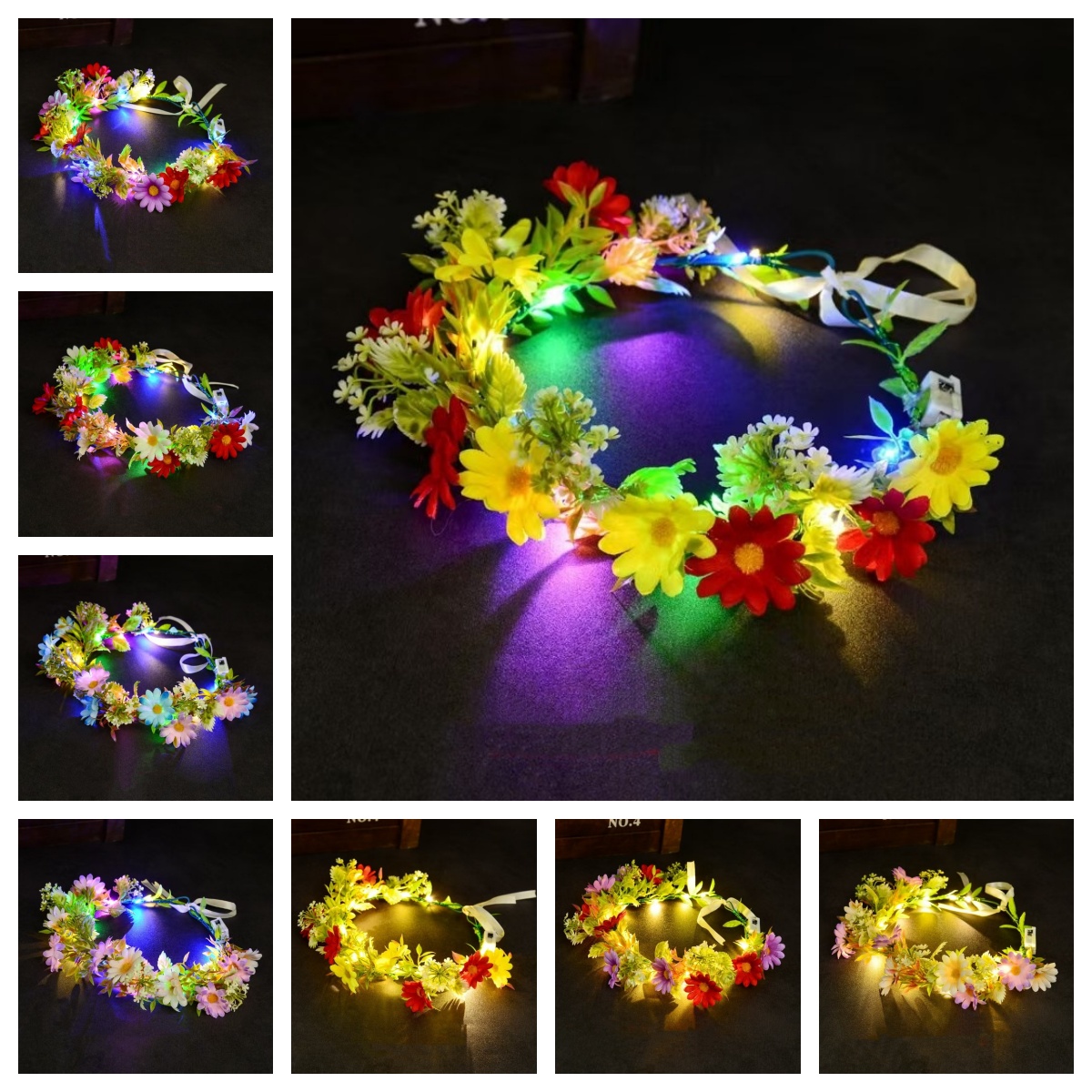 LED Light Up Flower Crown Head - đánh giá và giá Women Accessories Photos