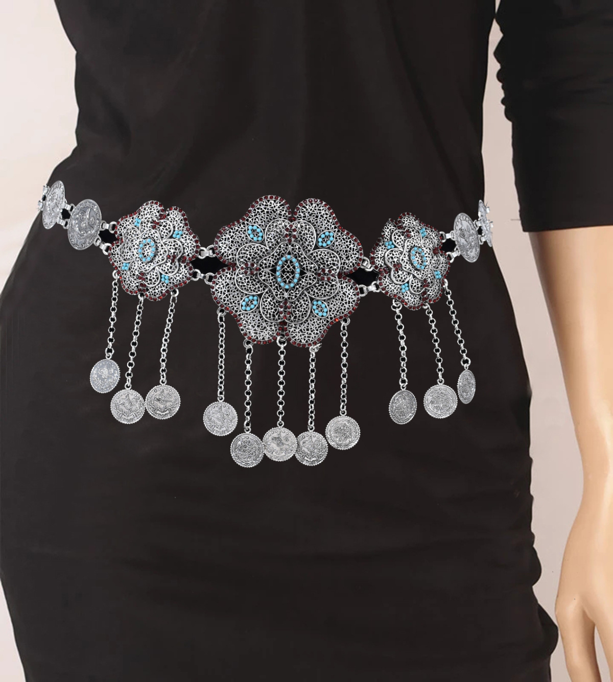 Hollow Out Flower Coins Chain  - đánh giá và giá Women Accessories India