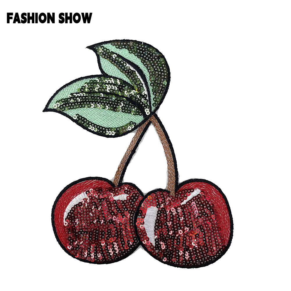 Sequin Cherry Embroidery Patch - đánh giá và giá Accessories Brand For Women