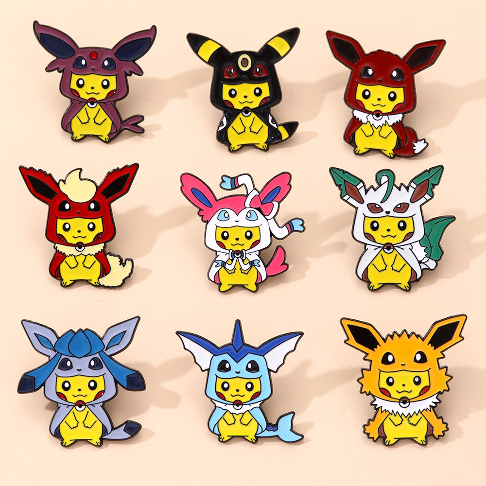 9Pcs Anime Pokemon Lapel Pins  - đánh giá và giá Women Accessories Sale