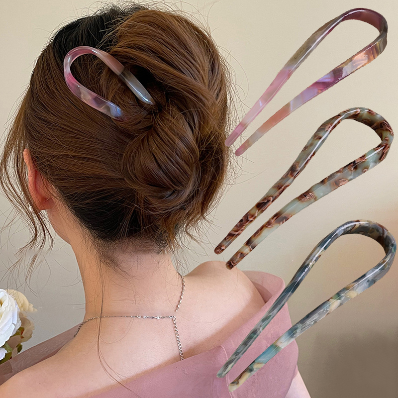 U-Shaped Hair Sticks Acetate A - đánh giá và giá Women Accessories Shop