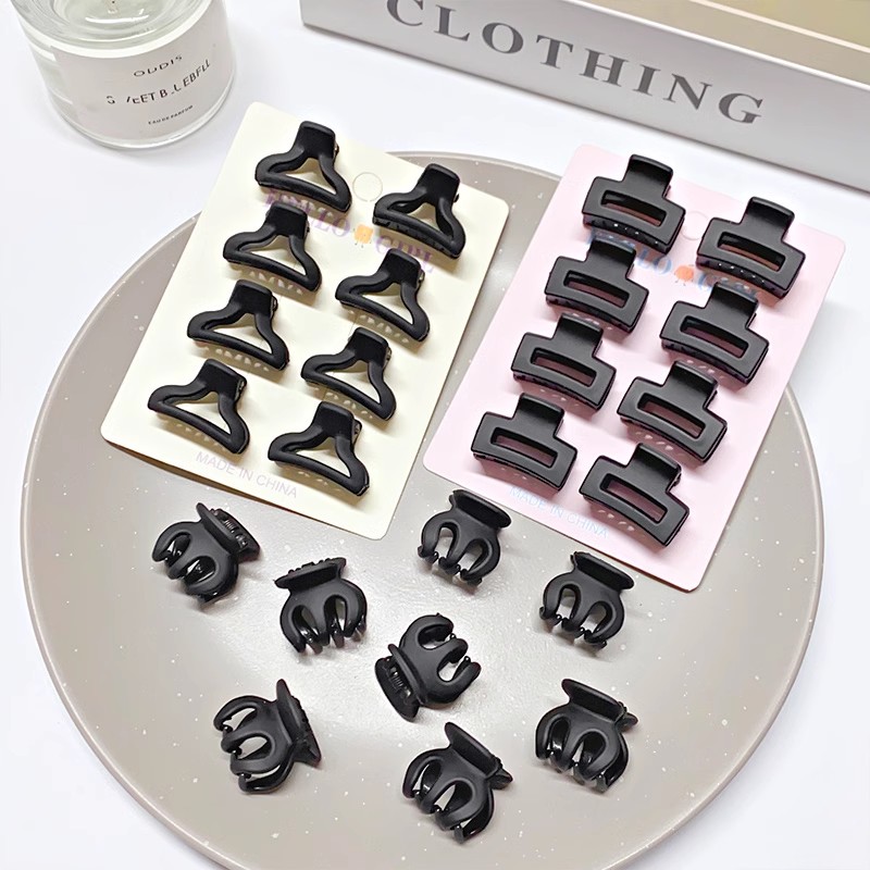 8pcs/set Black Colorful Geomet - đánh giá và giá Hair Claw Clip Set
