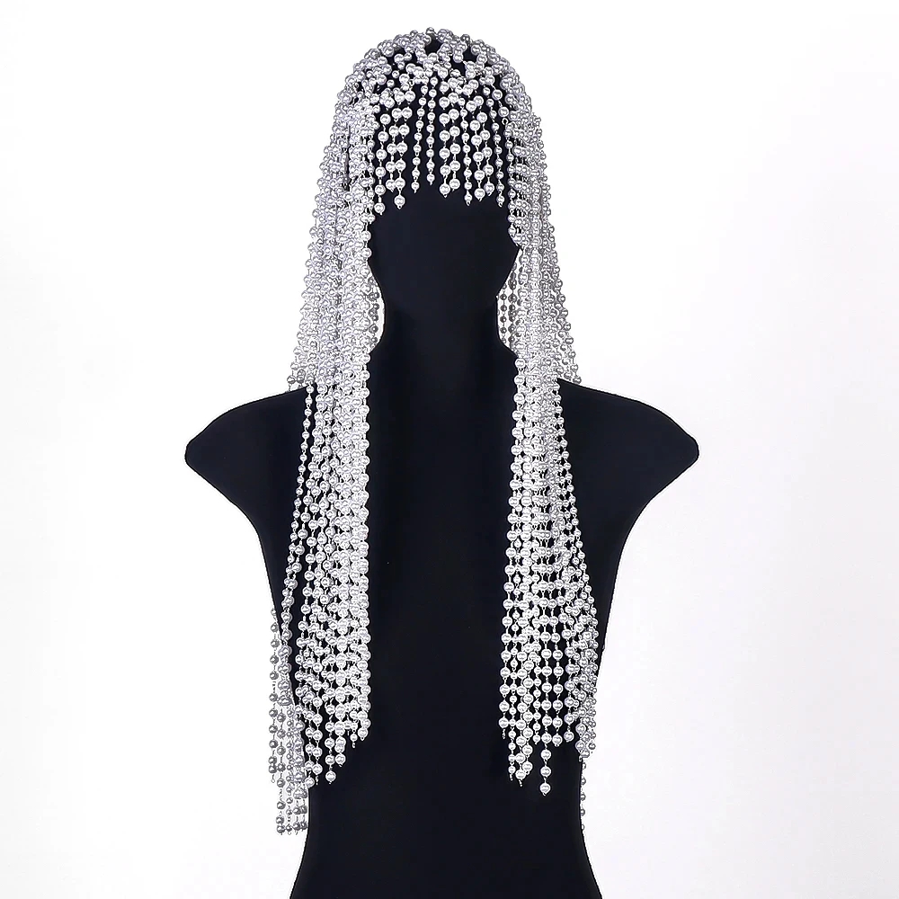 Fashion Pearl Tassel Headpiece - đánh giá và giá Women Accessories India