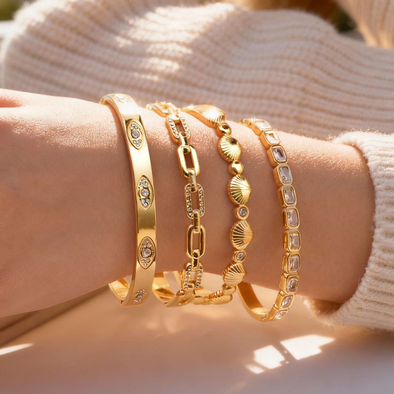 14K Gold Plated Bracelets for  - đánh giá và giá Evil Eye Bracelet