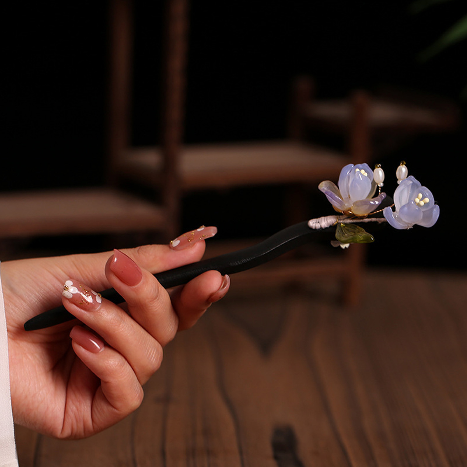 Vintage Wooden Flower Hairpin  - đánh giá và giá Women Accessories Shop