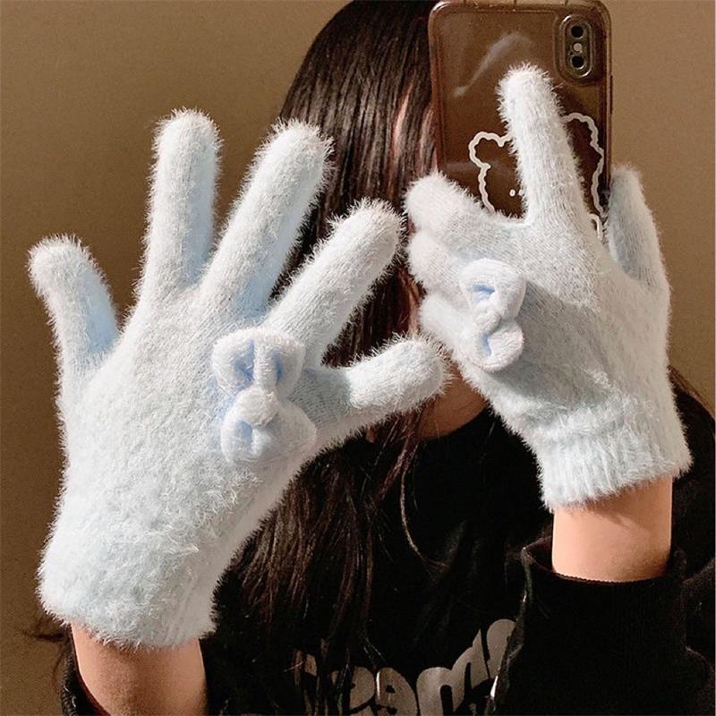 Cute Sweet Bow Plush Gloves Fo - đánh giá và giá Women'S Accessories Gift Ideas