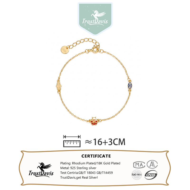 TrustDavis Real 925 Sterling S - đánh giá và giá Evil Eye Bracelet
